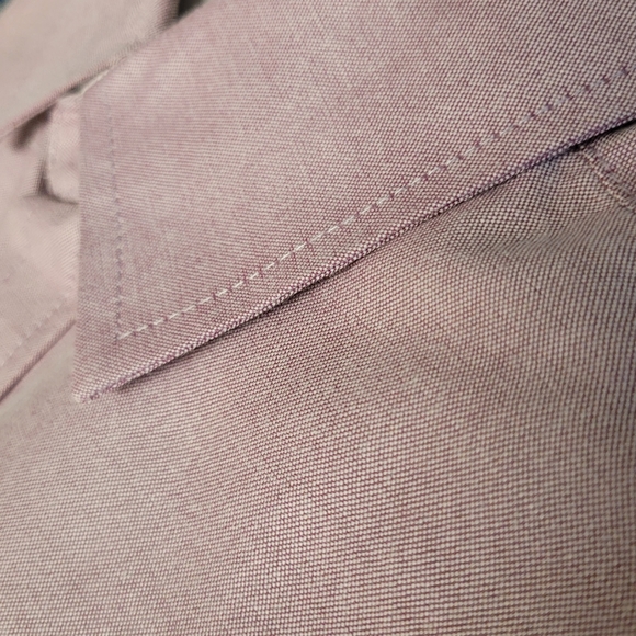 Craft + flow mens shirt button down light wash maroon M Only Left - Picture 5 of 6